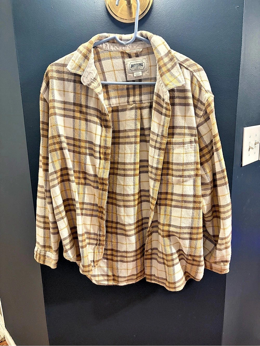 American Eagle Plaid Shirt Jacket Size Medium